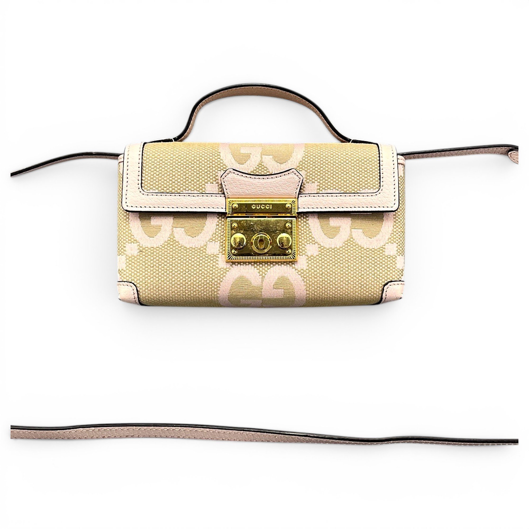 Padlock leather handbag