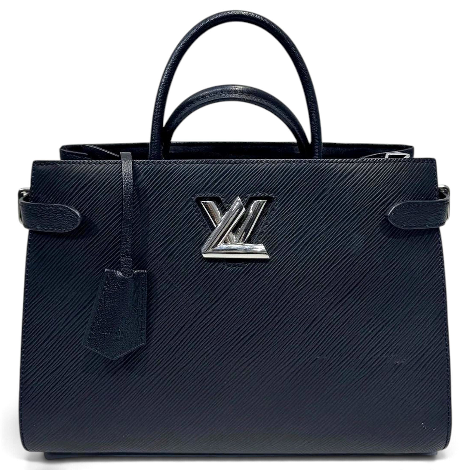 Twist leather tote