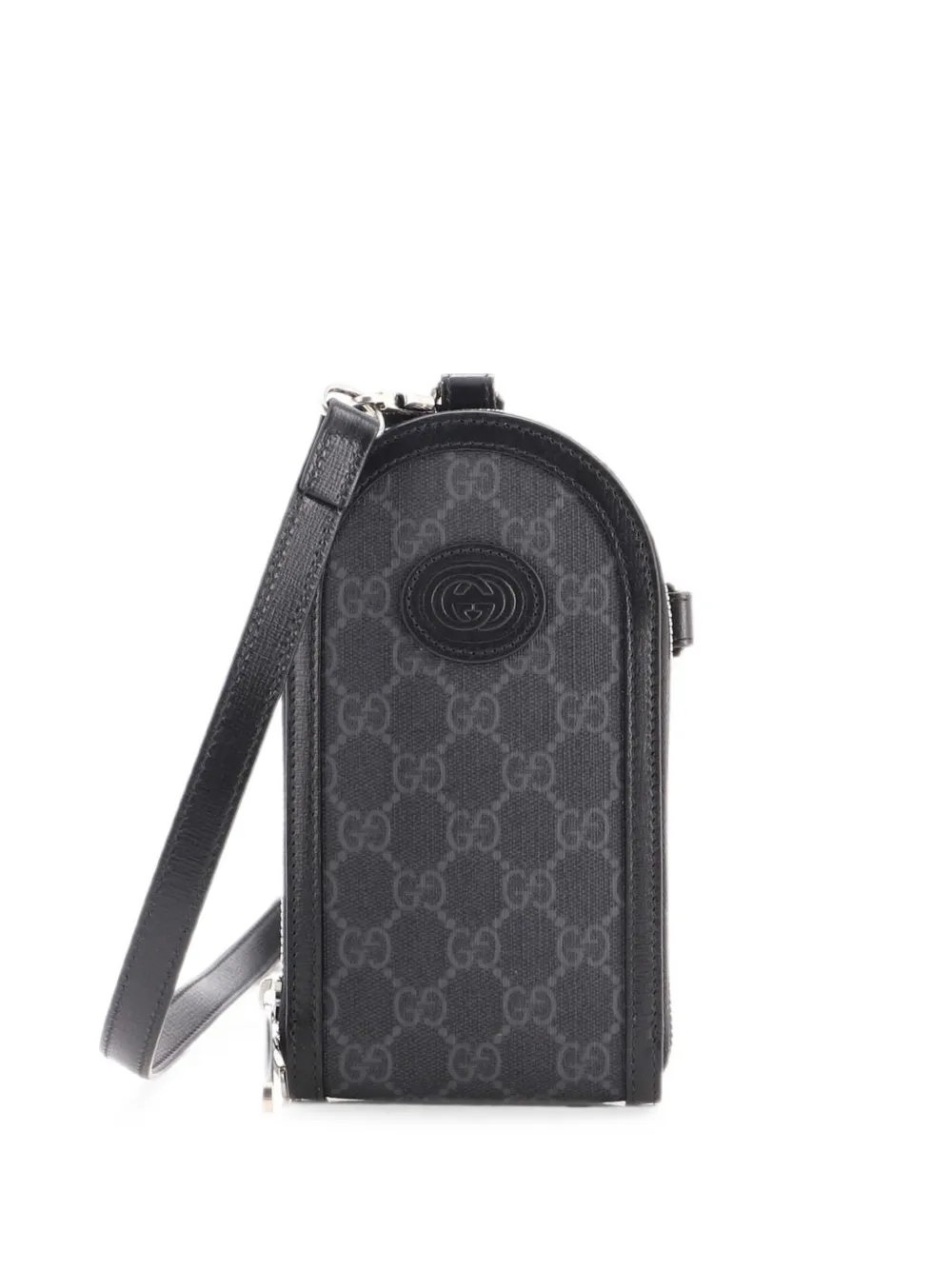 Interlocking G Patch Phone GG Coated Canvas Mini crossbody bag