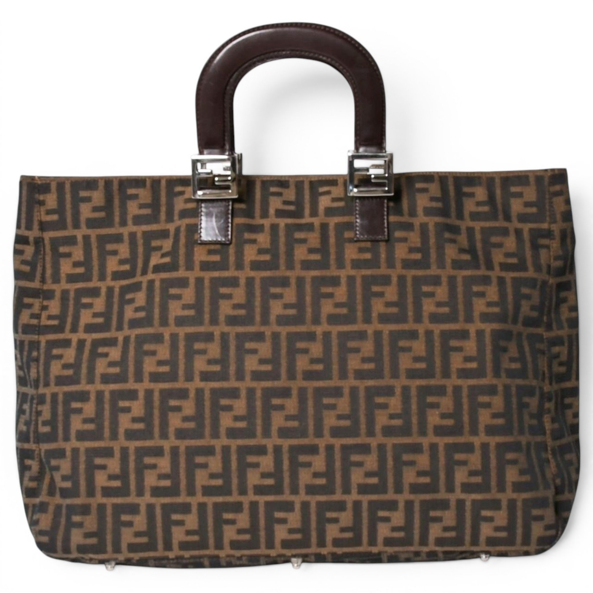 Pocket leather tote