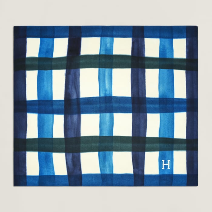 Azur Tartan Dye Bed Cover