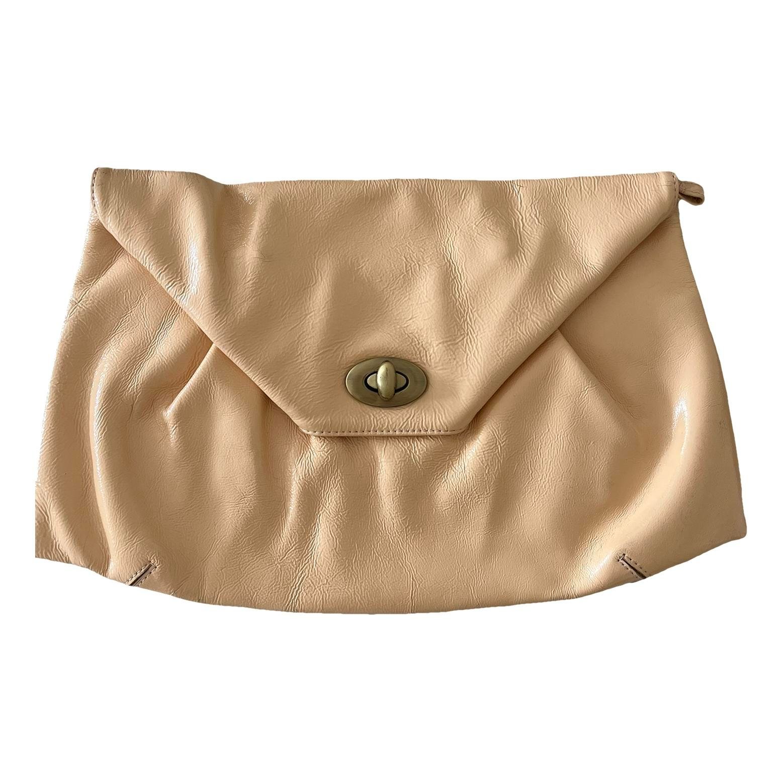 Leather clutch bag