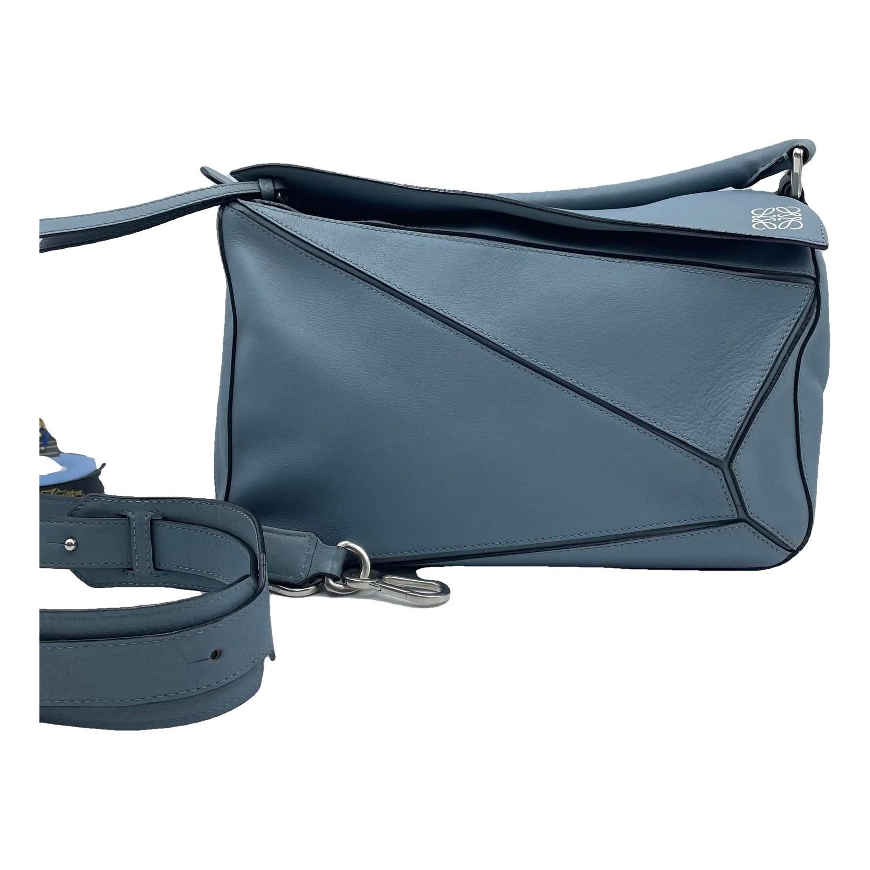 Puzzle leather handbag