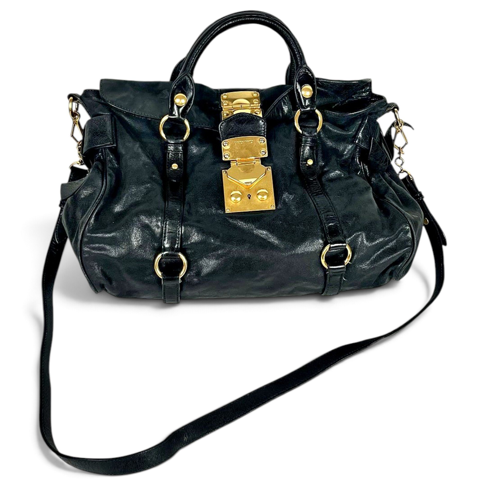 Bow bag leather handbag