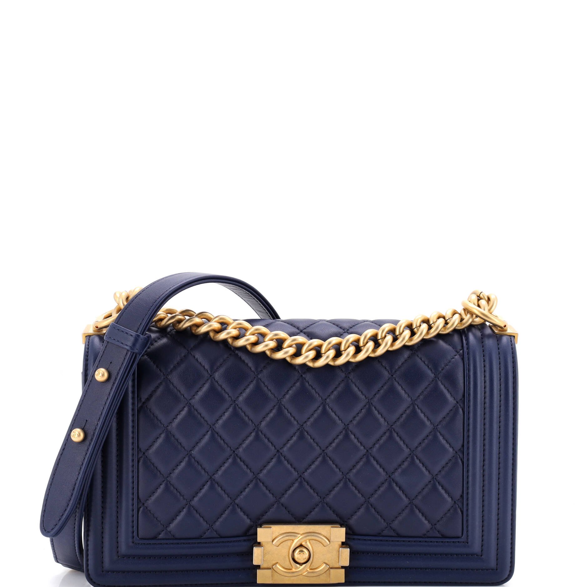 Boy Flap Bag Quilted Lambskin Old Medium