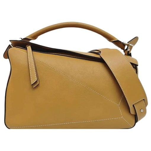 Puzzle leather handbag