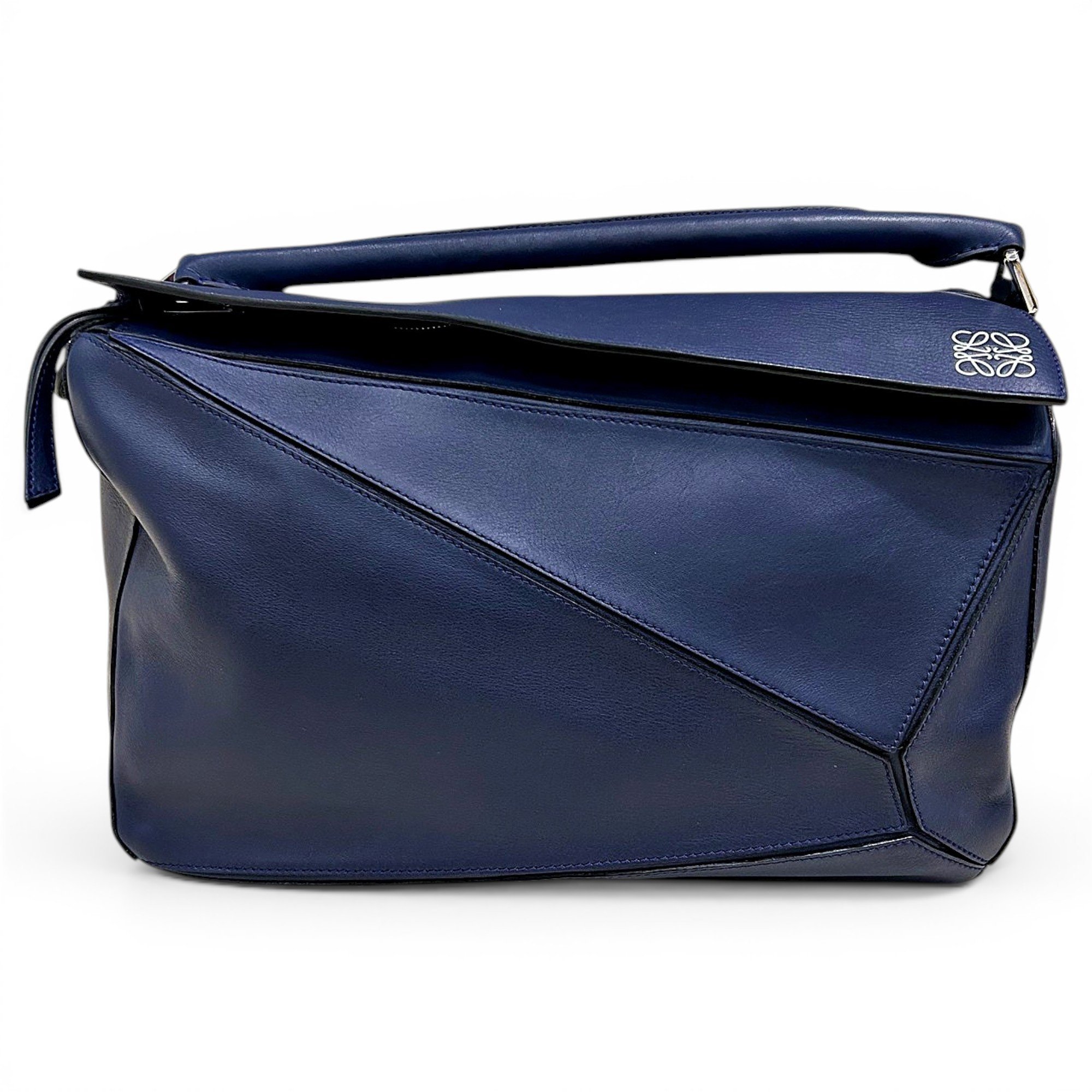 Puzzle leather handbag