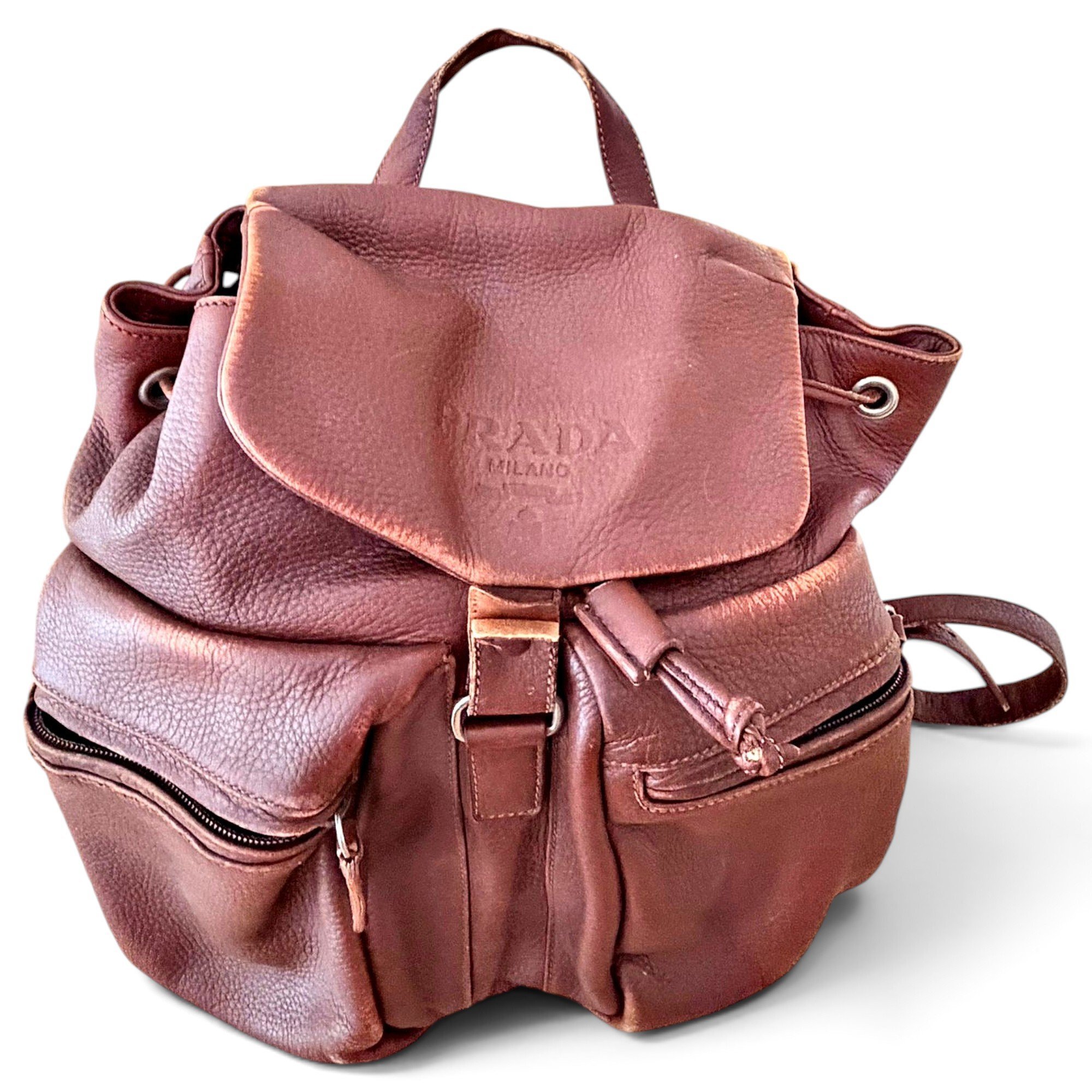 Leather backpack