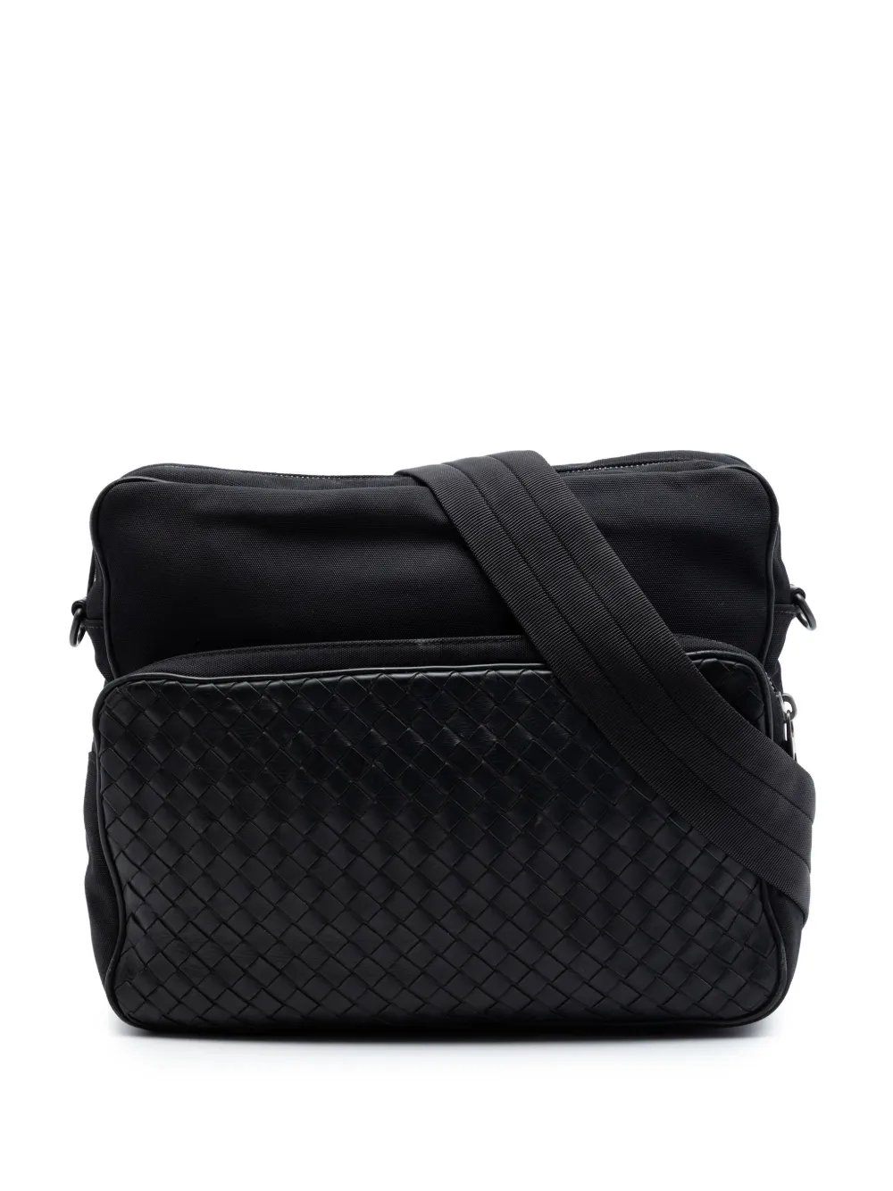 2012-2026 Nappa Intrecciato Trimmed Canvas Messenger Bag crossbody bag