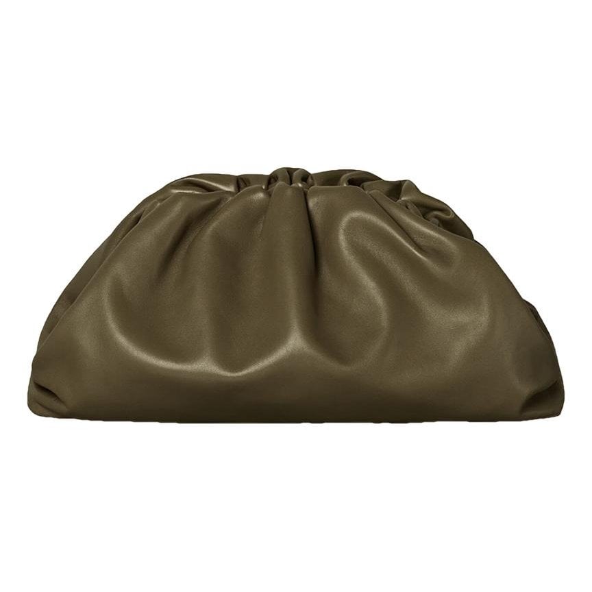 Pouch leather clutch bag