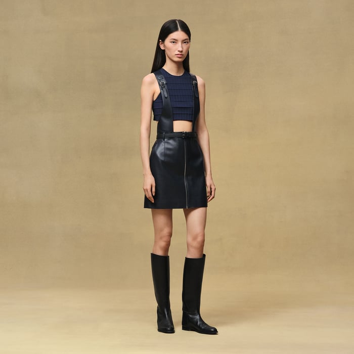 Bleu Noir Overall Skirt