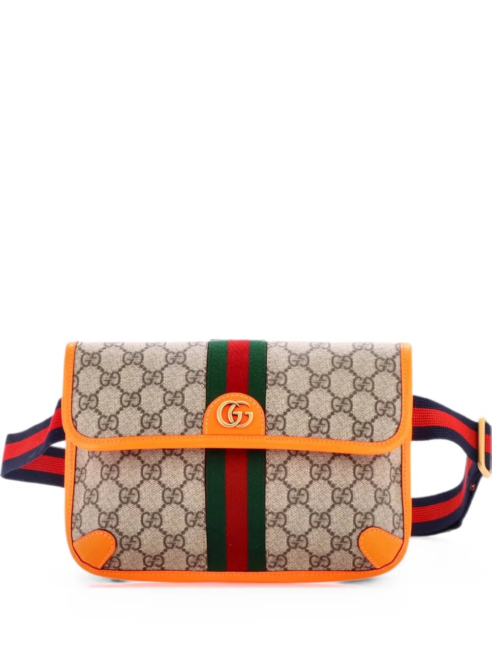 Ophidia Flap GG Coated Canvas with Leather belt bag