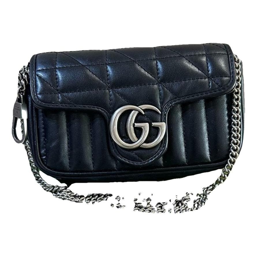 Pearly GG Marmont Flap leather handbag