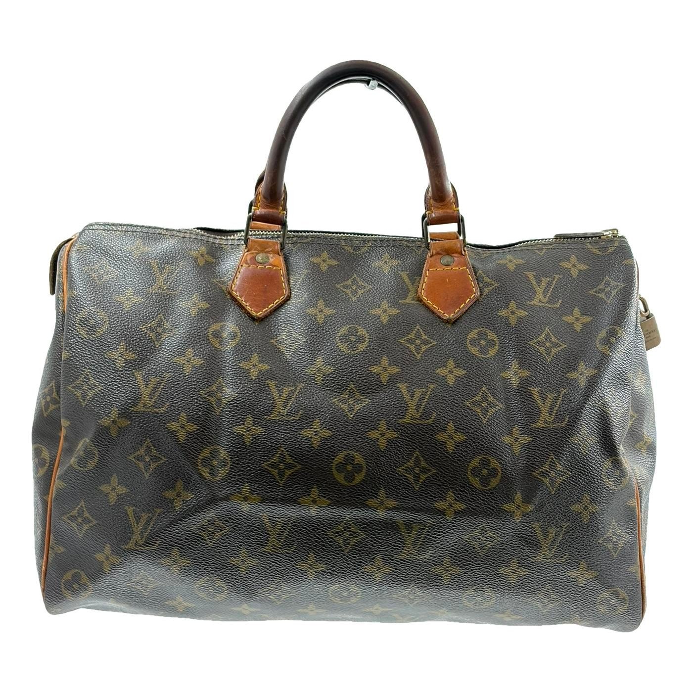 Speedy leather handbag