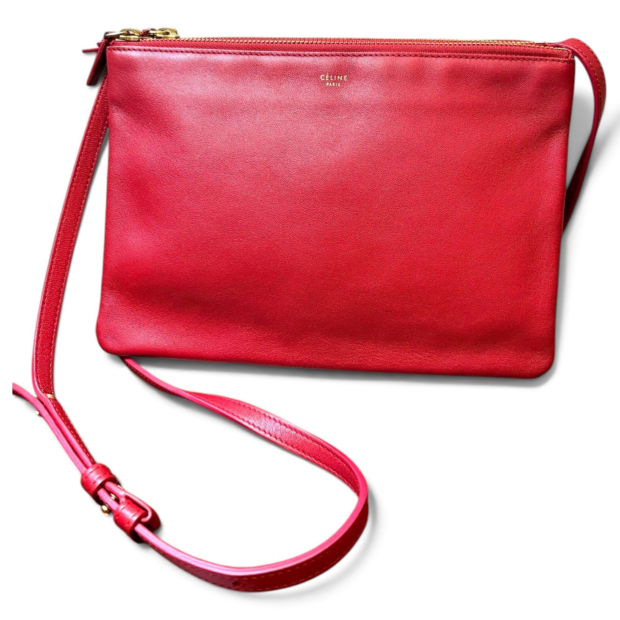Celine Trio leather crossbody bag