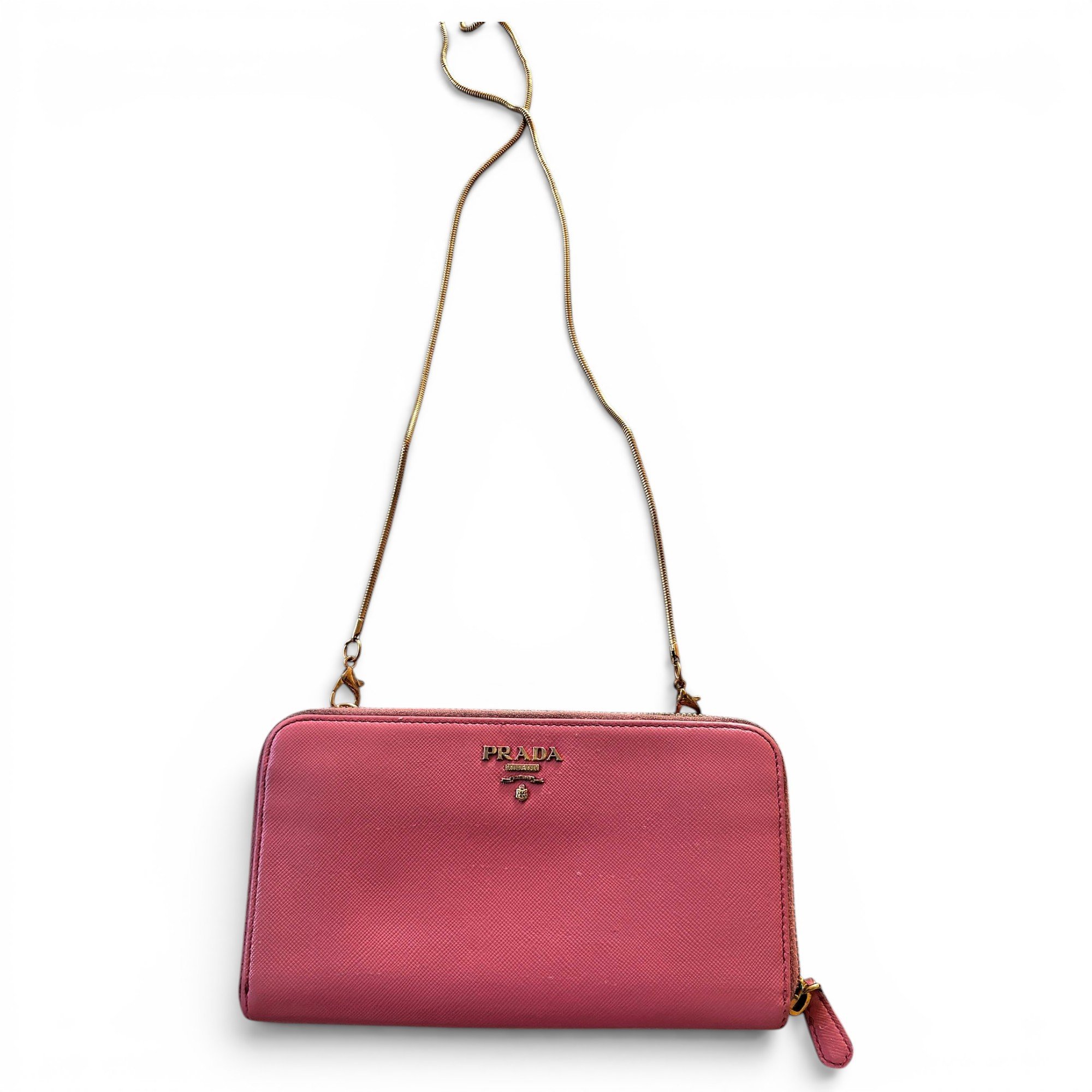 Leather clutch bag