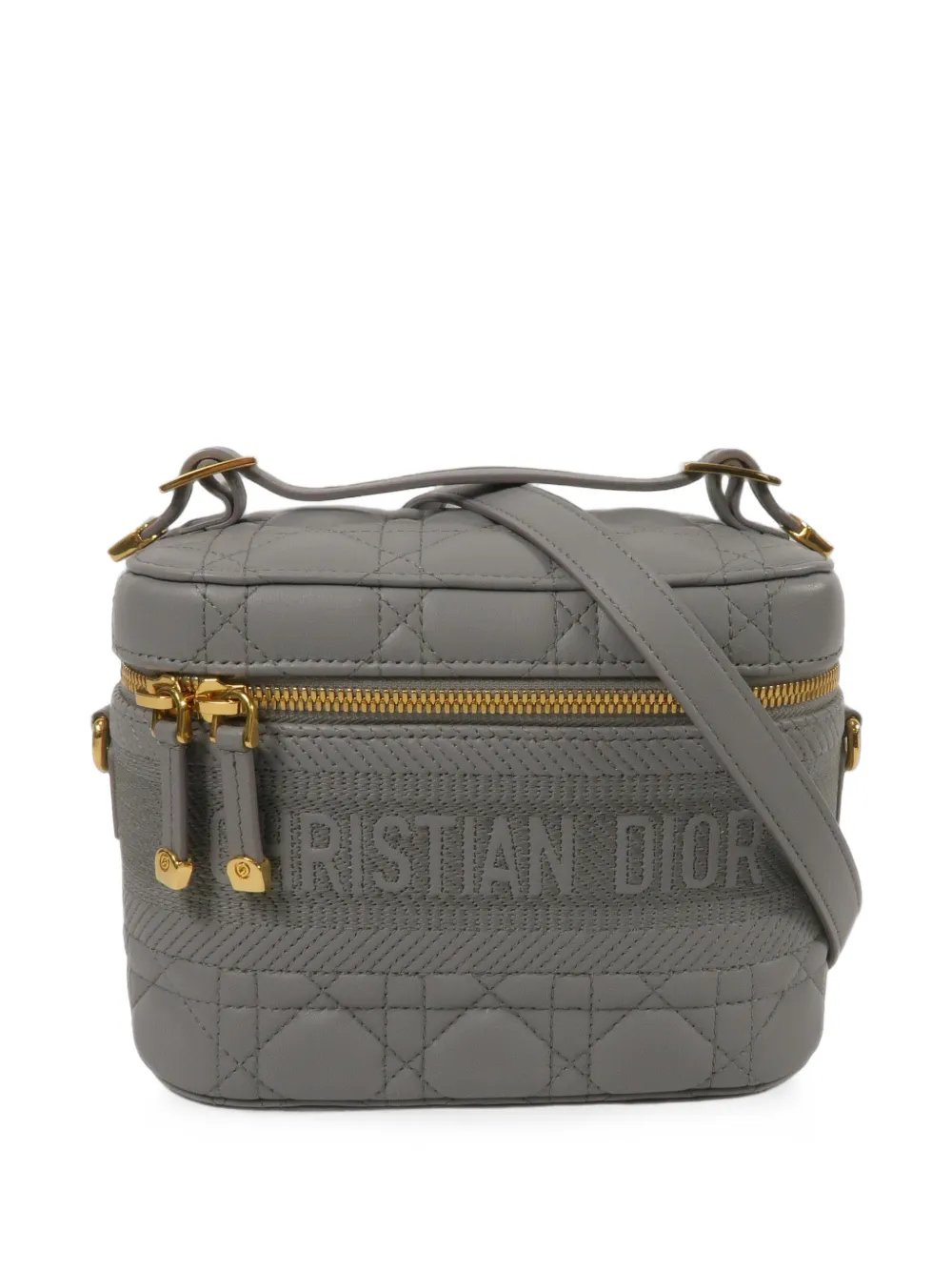 Cannage vanity case tote bag