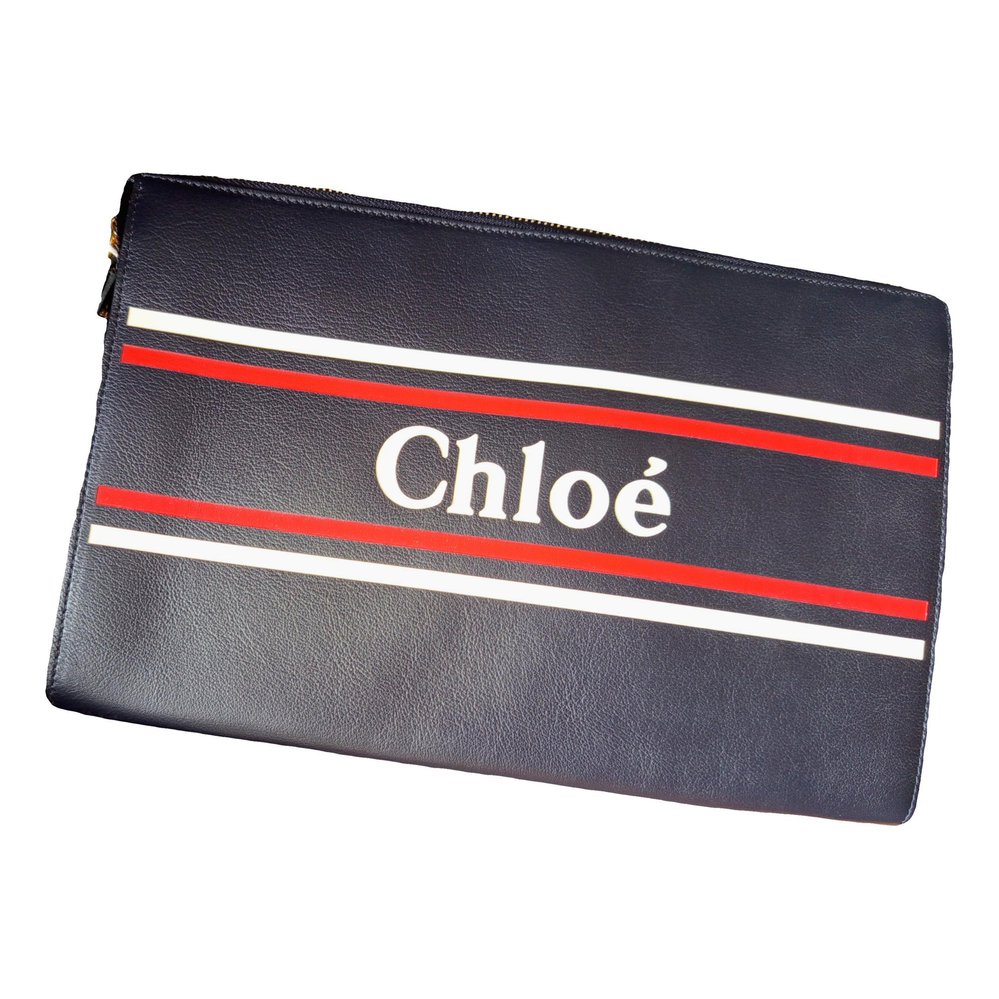 Leather clutch bag