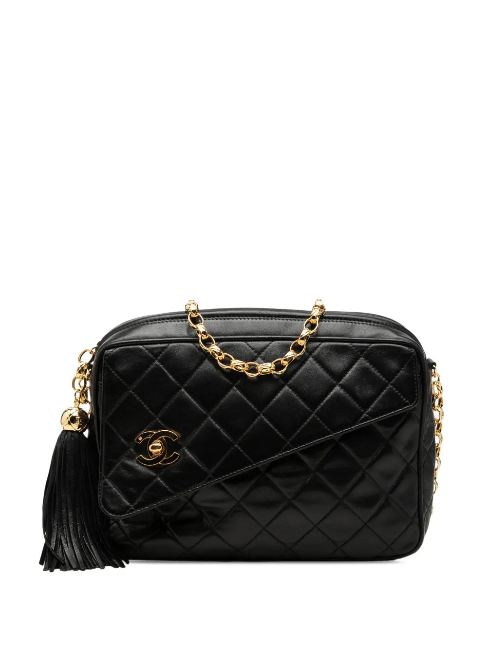 1991-1994 CC Quilted Lambskin Tassel Camera Bag crossbody bag