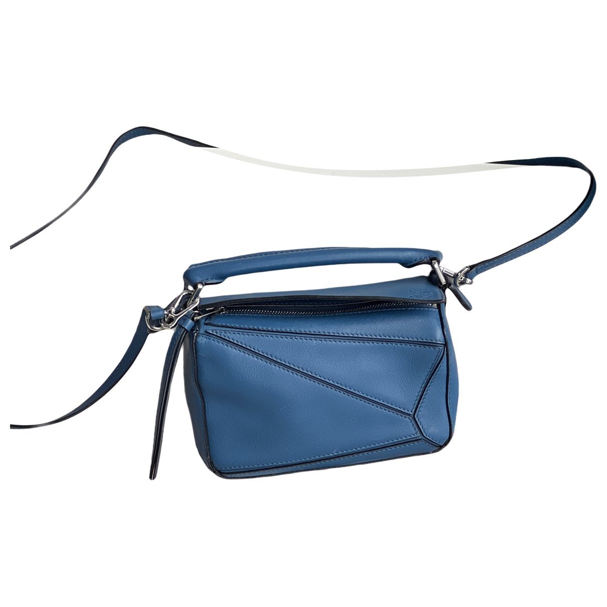Puzzle leather handbag