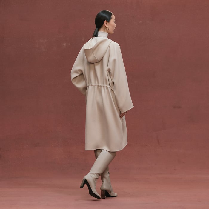 Blanc Sable Parka Coat