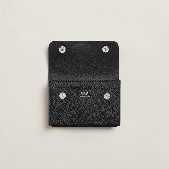 Noir Hermèsnap II Card Holder