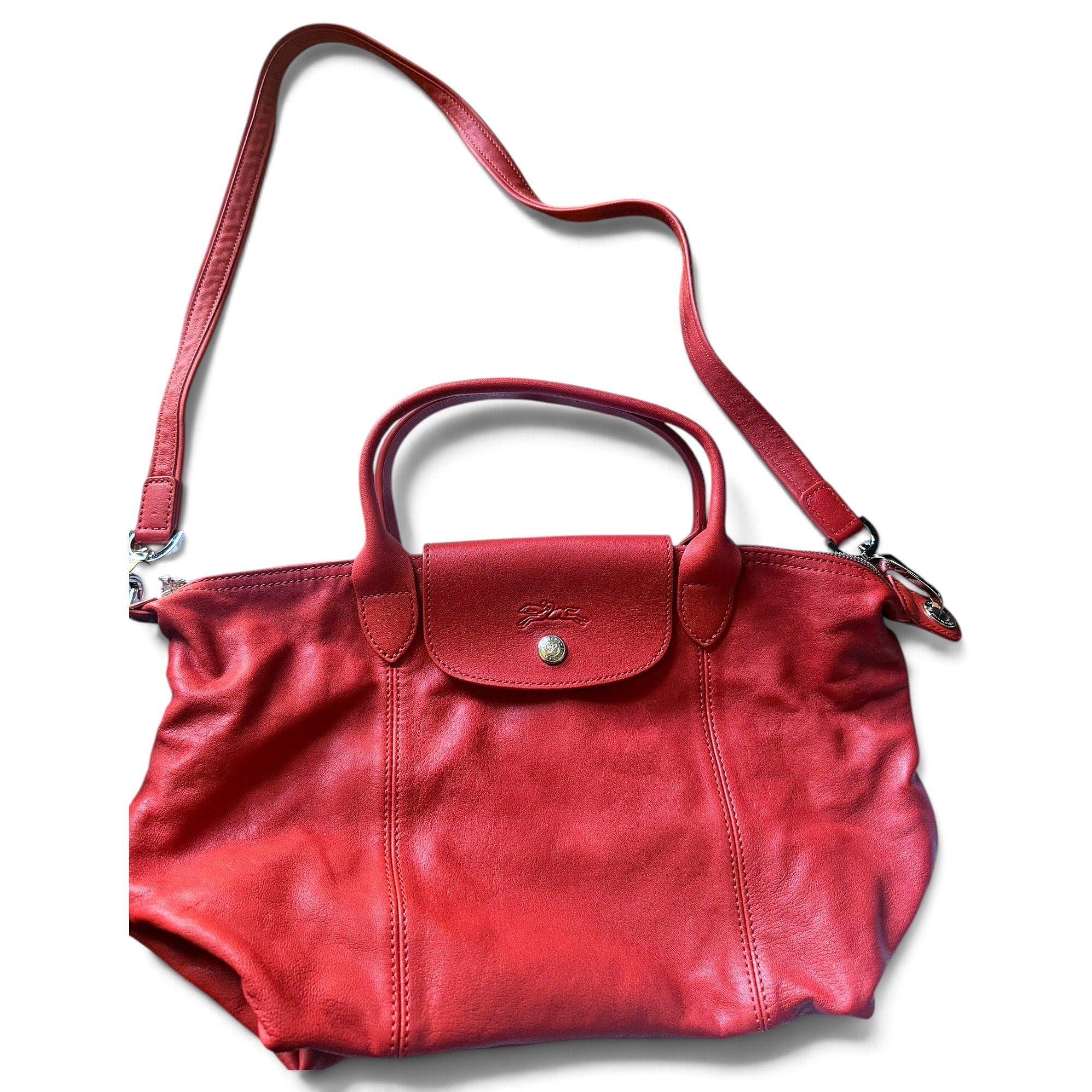 Pliage leather crossbody bag