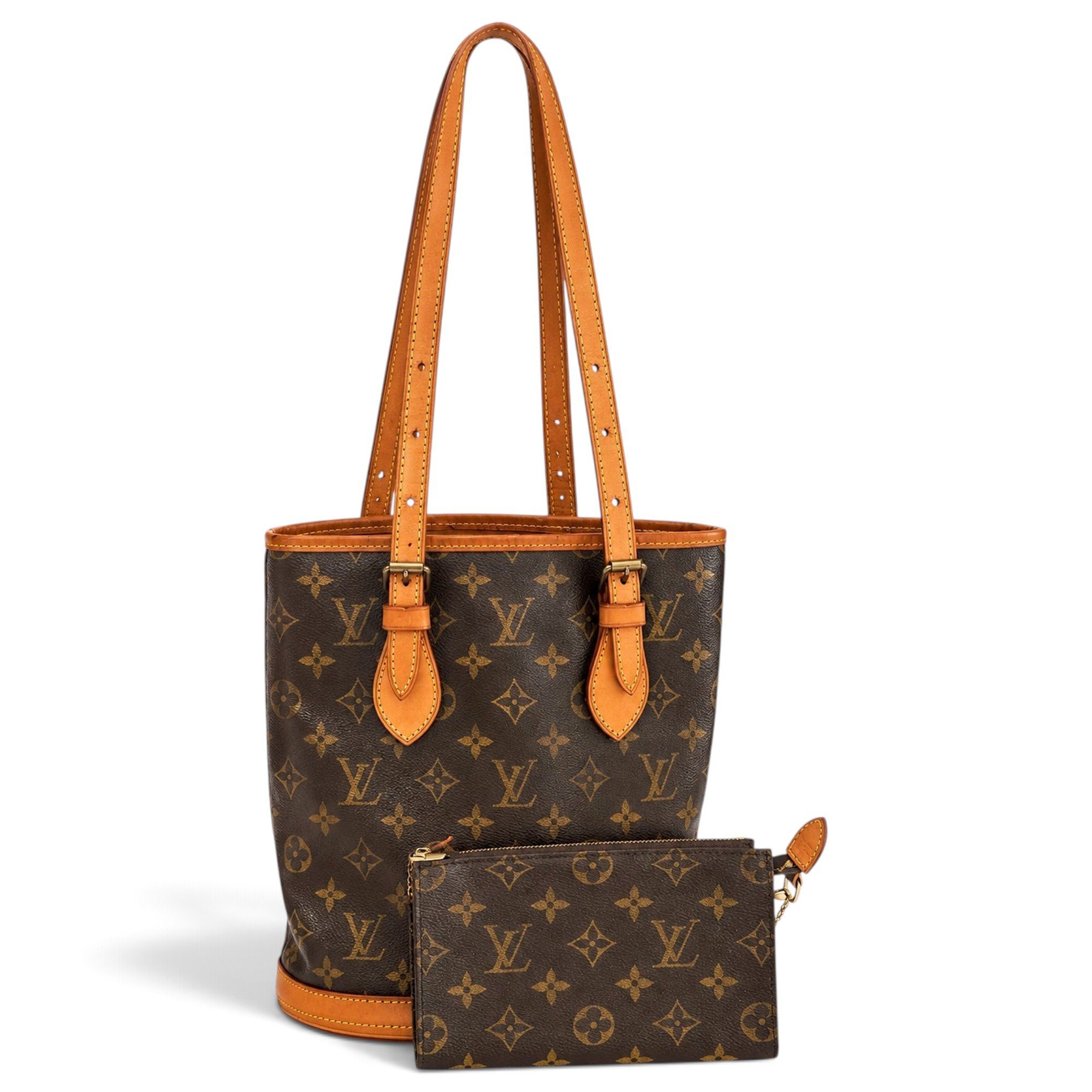 Bucket leather handbag