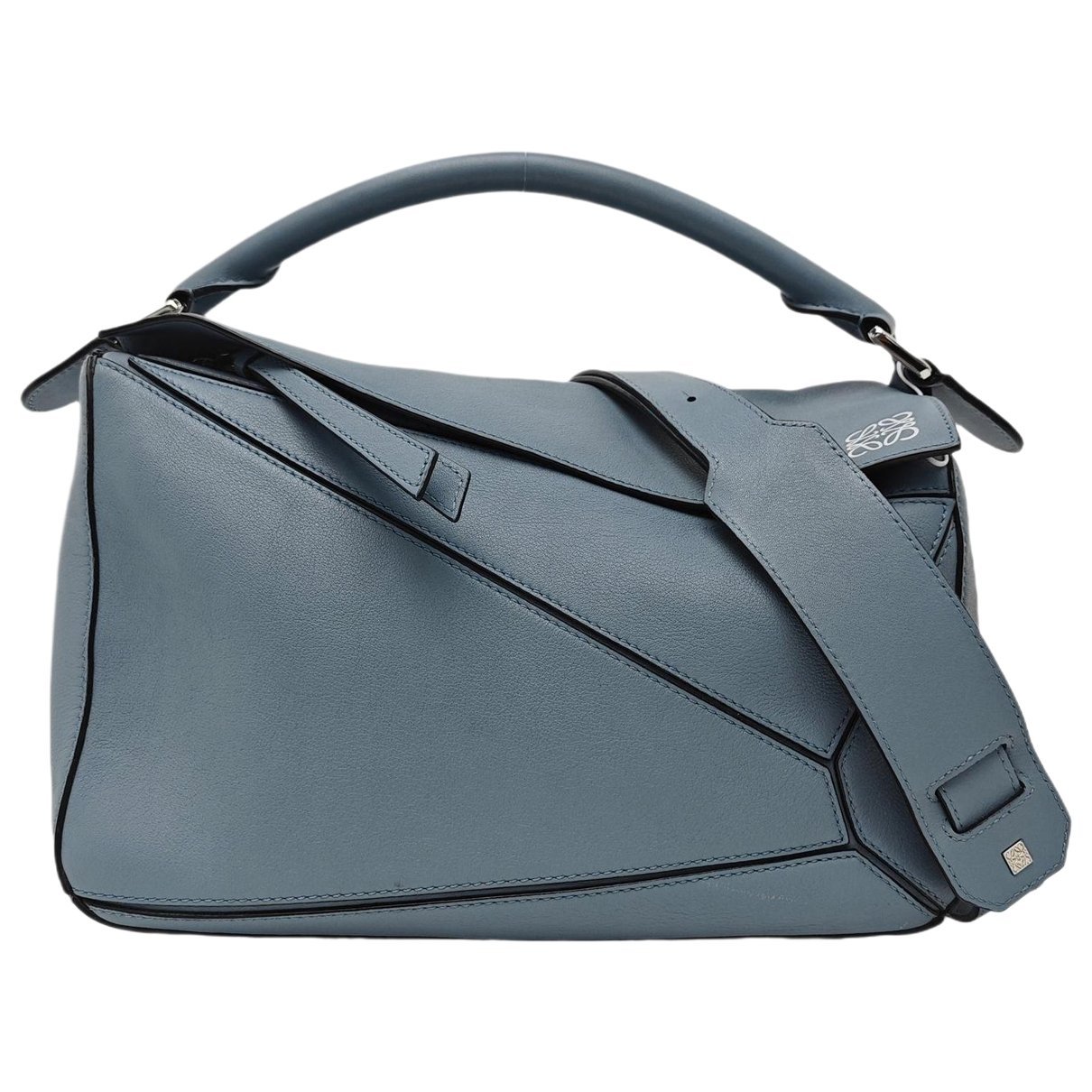 Puzzle leather handbag