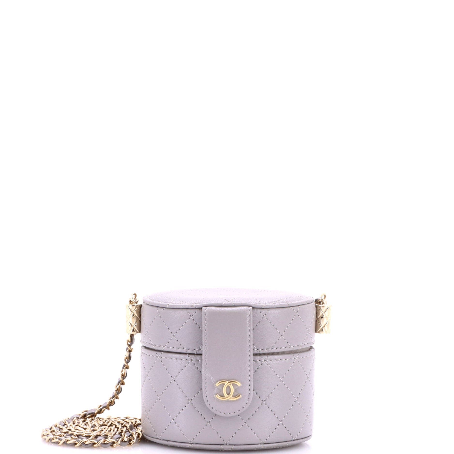 CC Allure Vanity Case with Chain Quilted Lambskin Mini