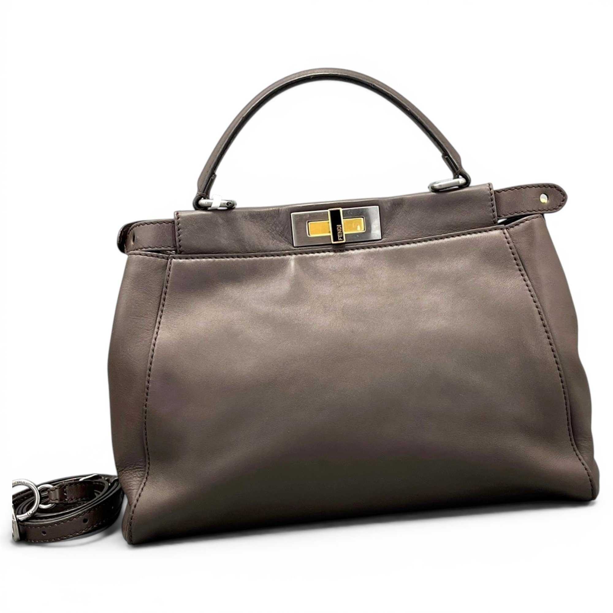 Peekaboo leather handbag