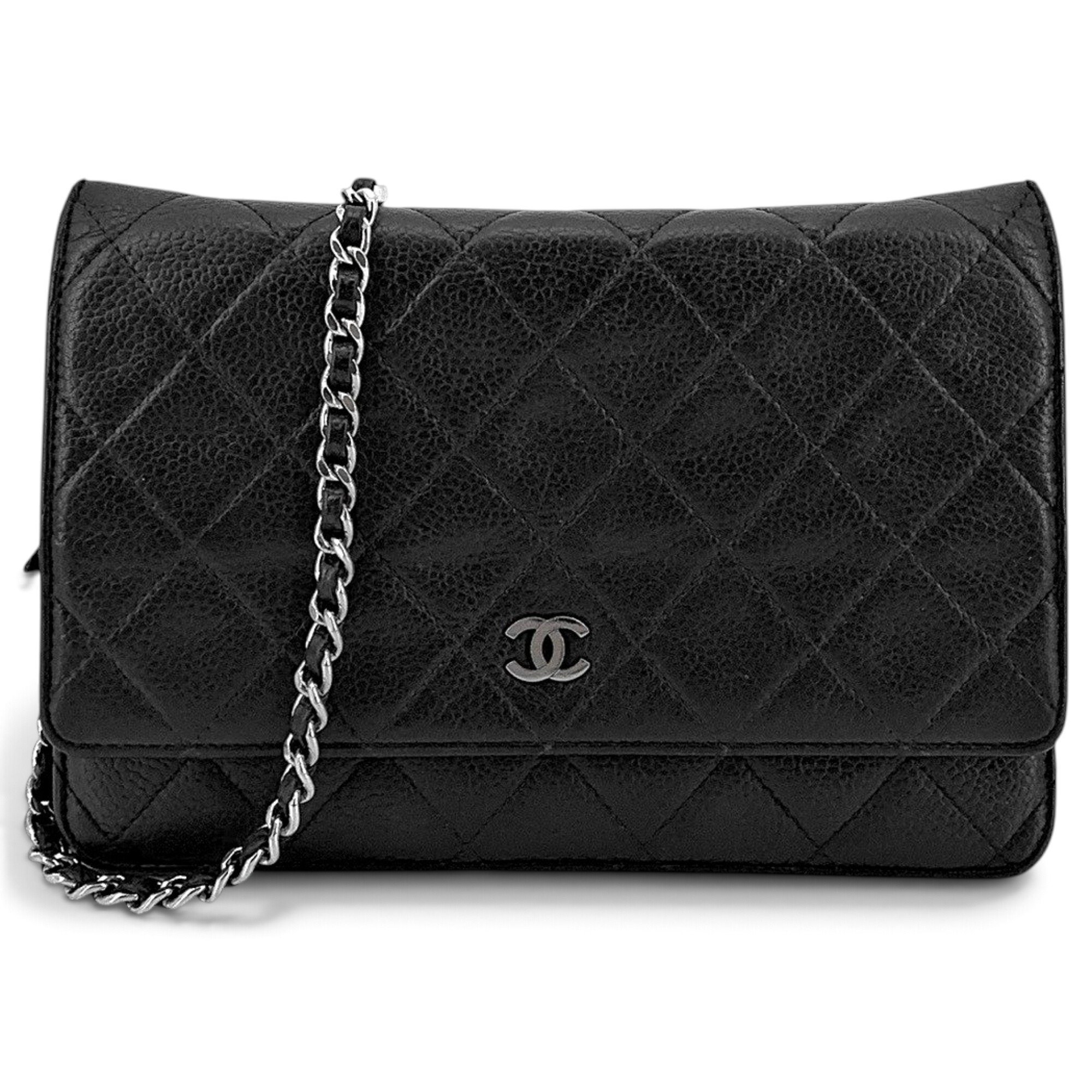 Wallet On Chain leather crossbody bag