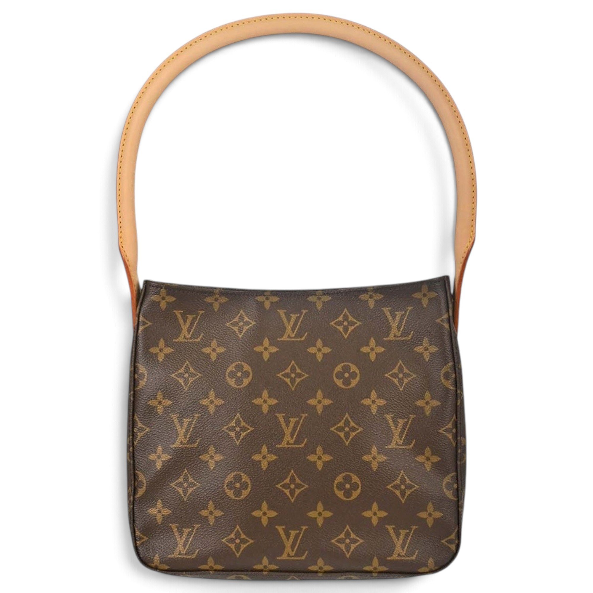 Looping leather handbag