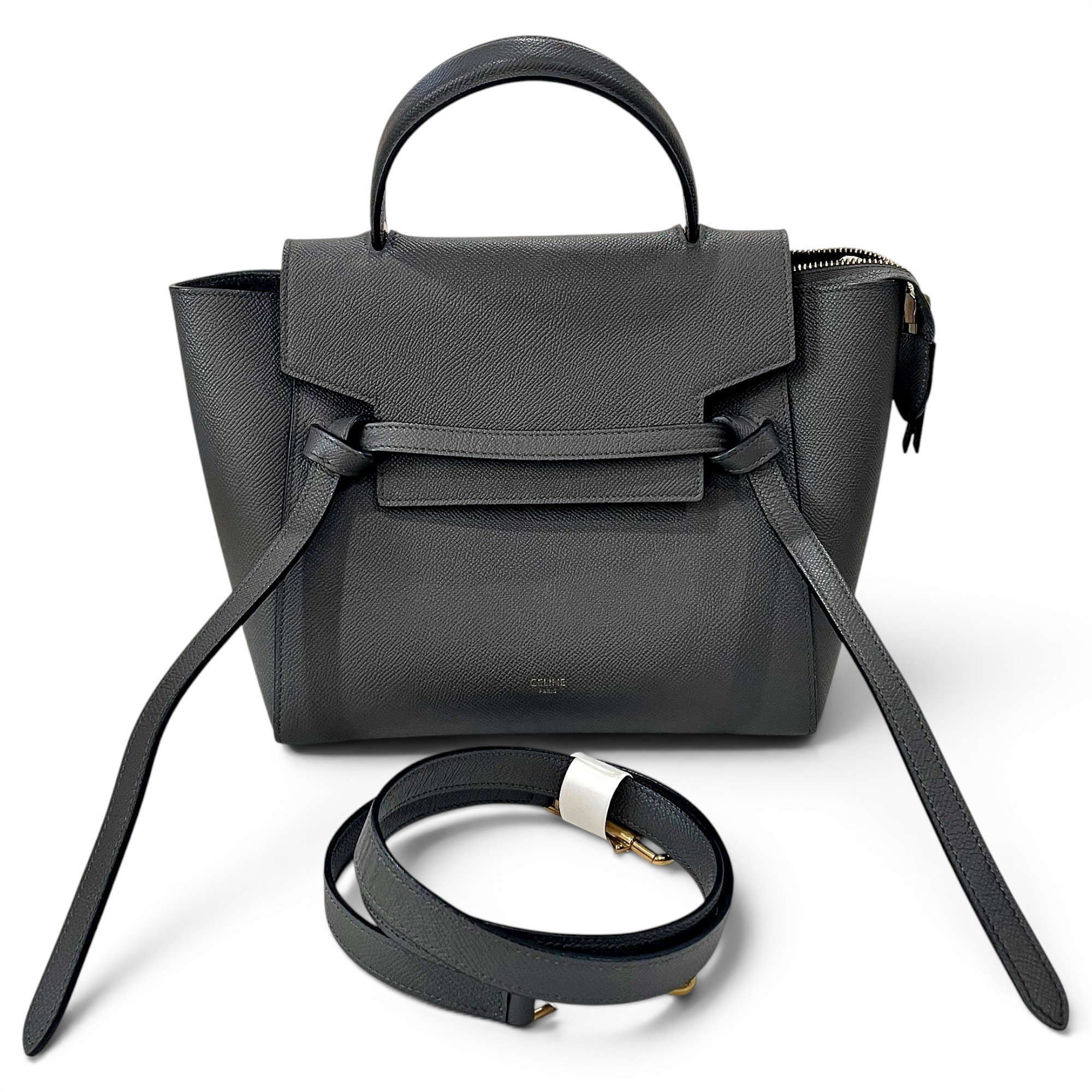 Belt leather handbag