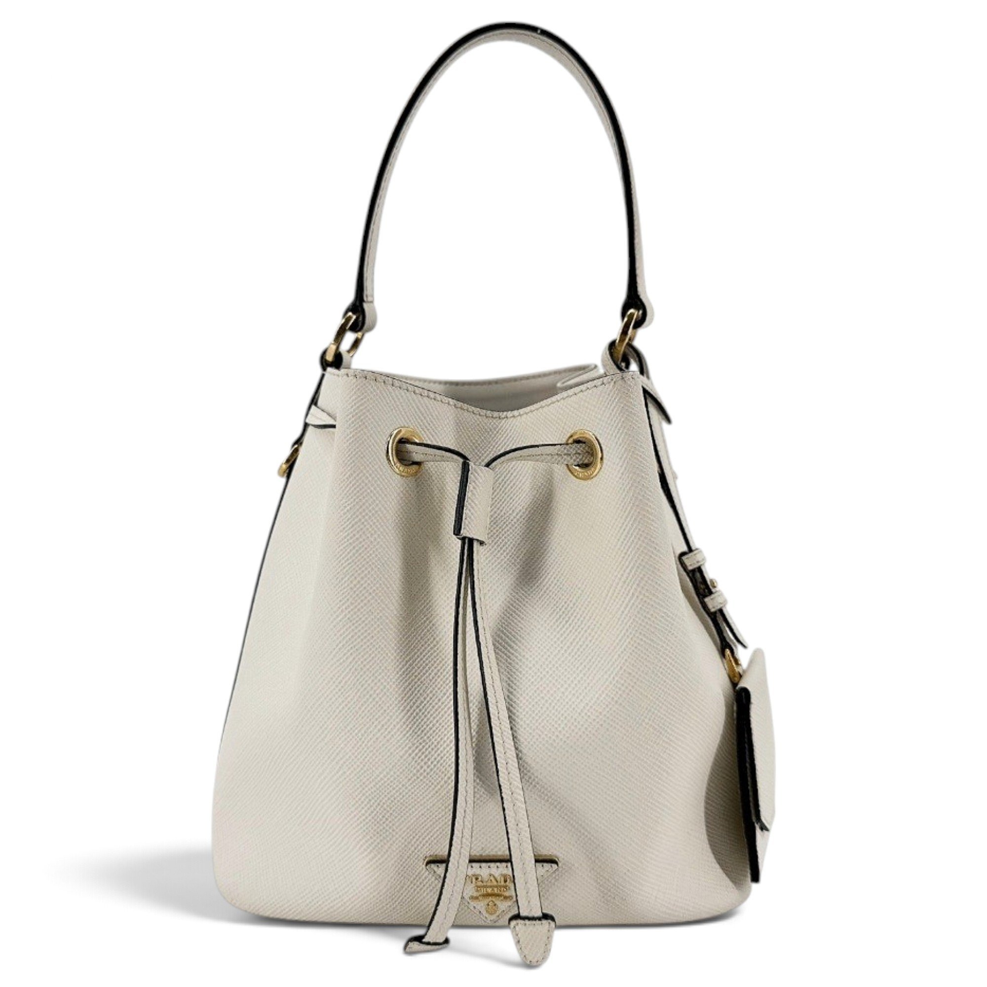 Triangle leather handbag