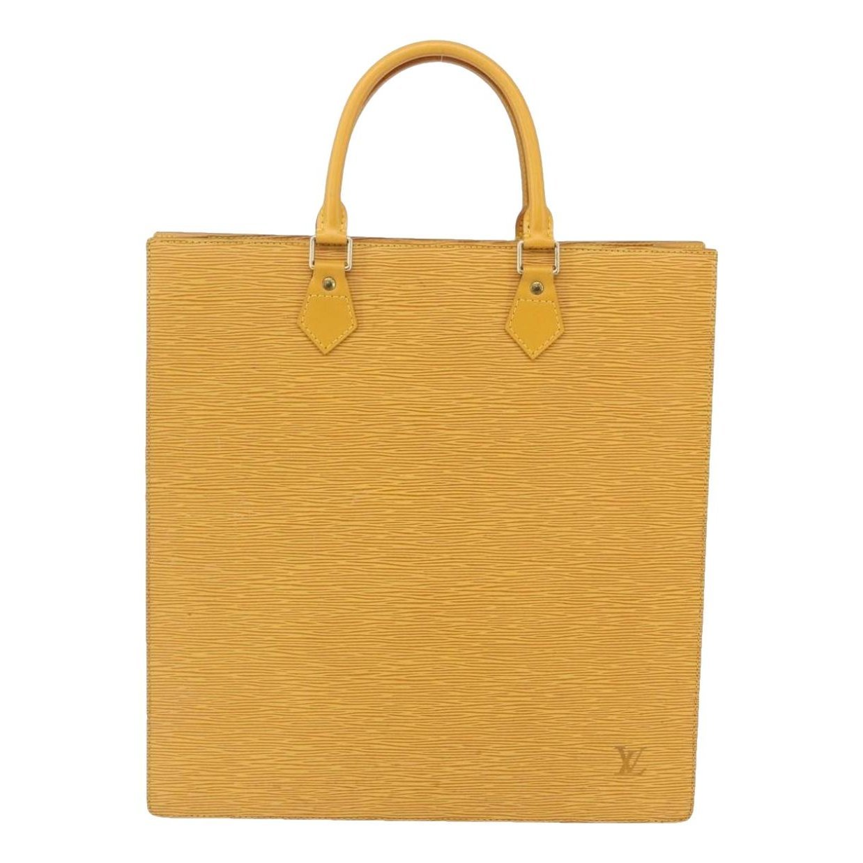 Plat leather handbag
