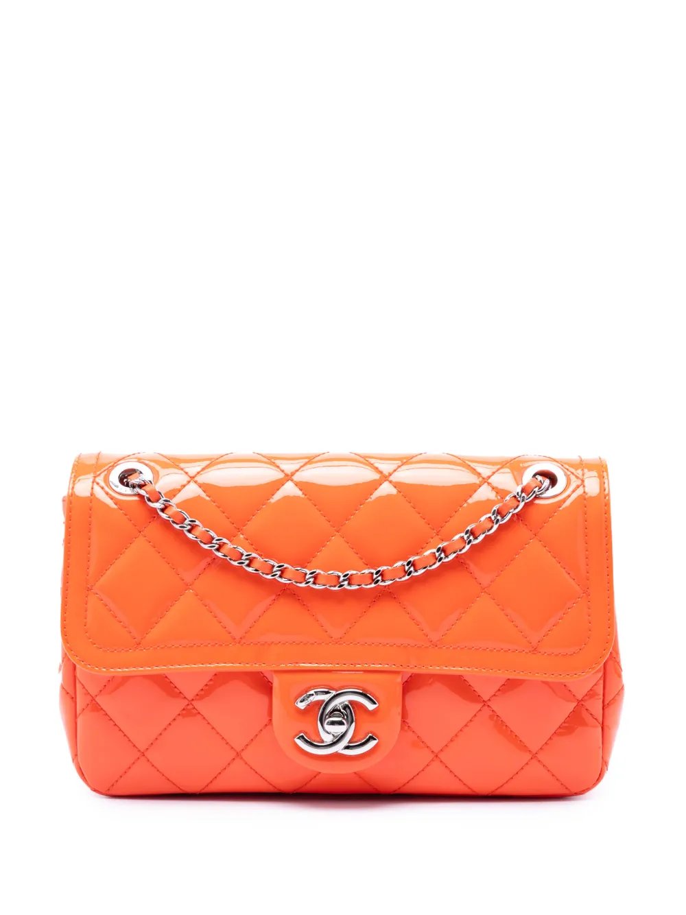 2014-2015 Small Quilted Patent Coco Shine Flap crossbody bag