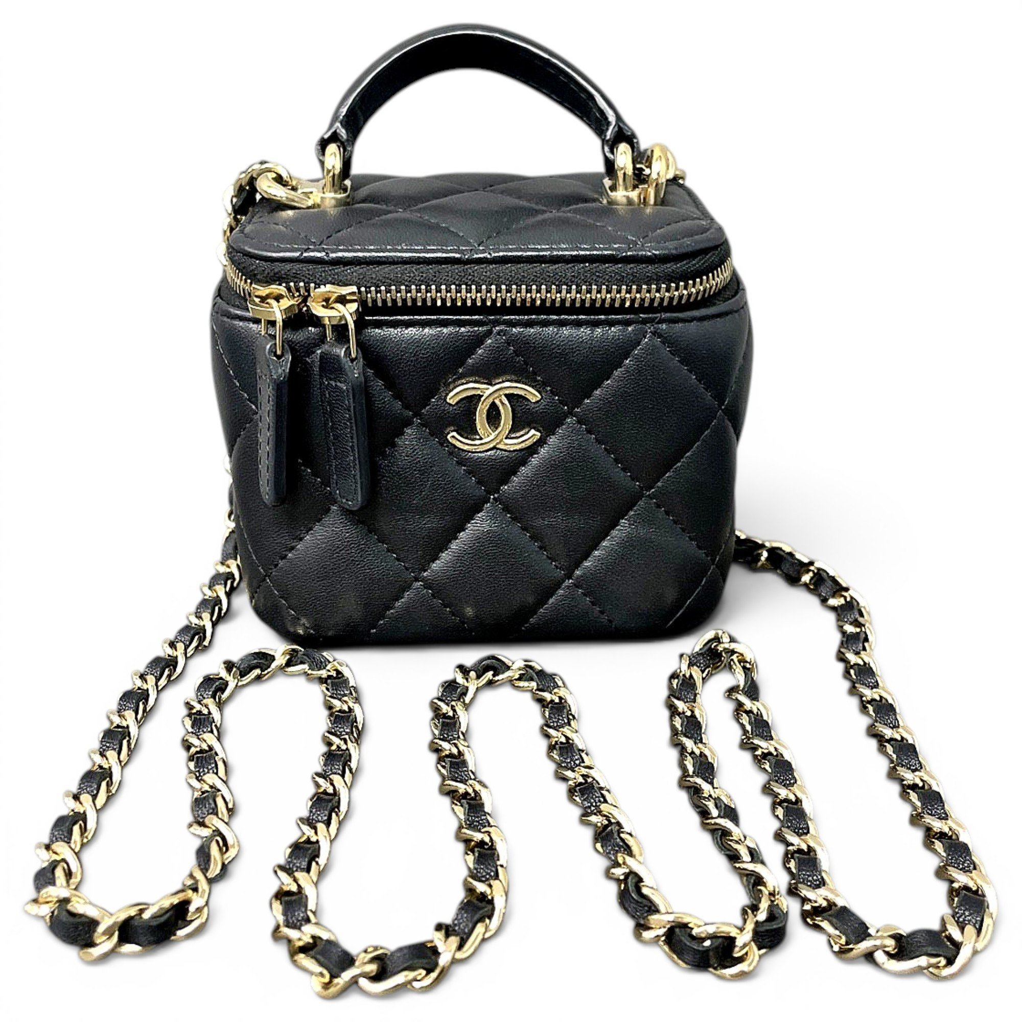 Trendy CC Vanity leather handbag