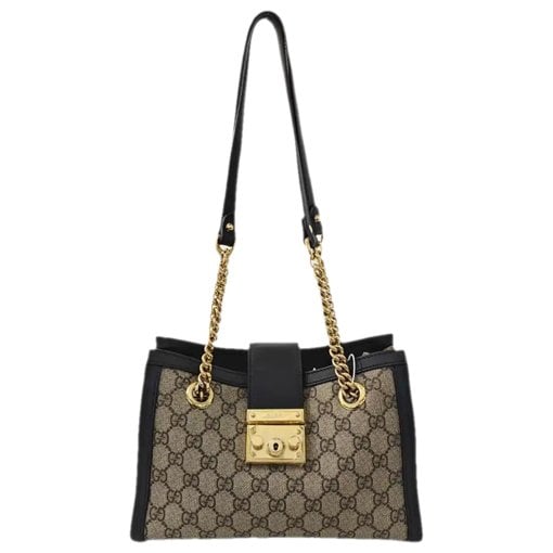 Padlock leather handbag