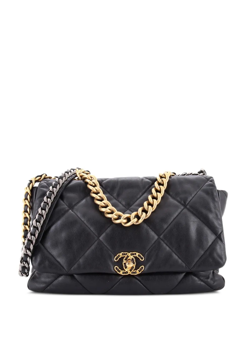 19 Flap Bag Quilted Leather Maxi crossbody bag