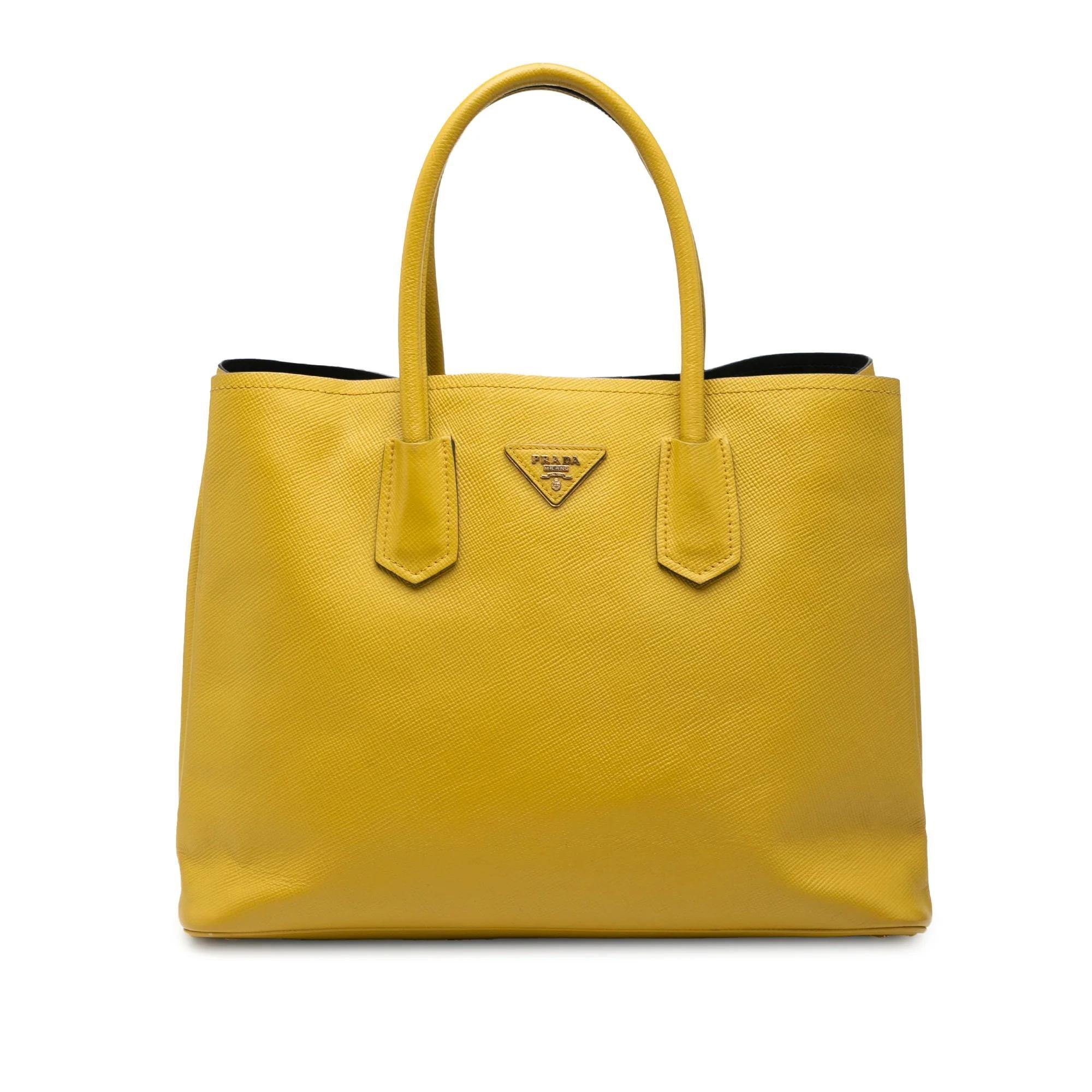 Double leather handbag