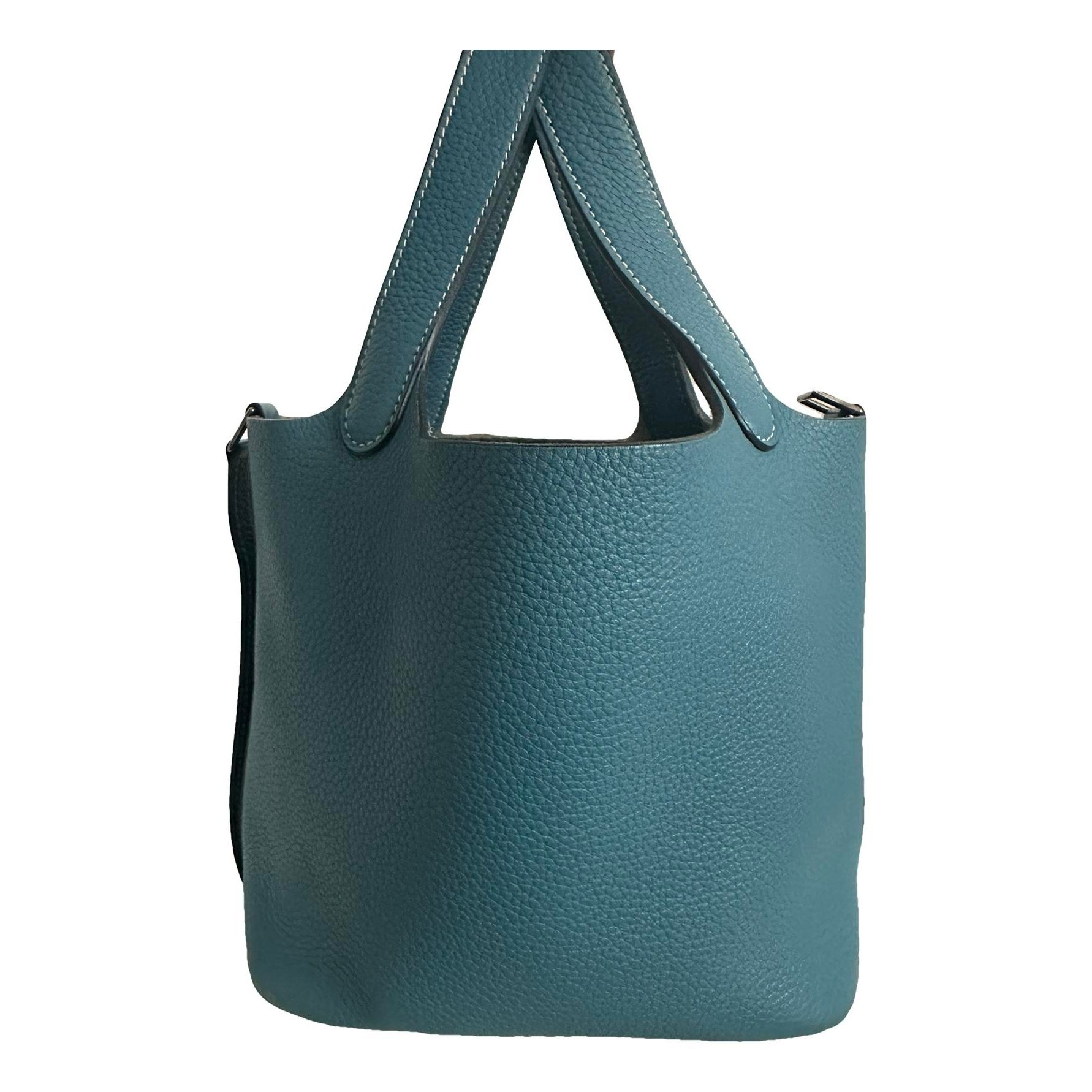 Picotin leather tote