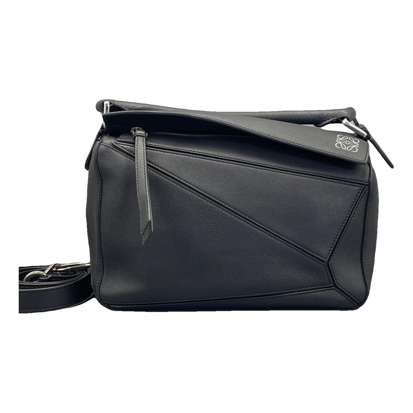 Puzzle leather handbag