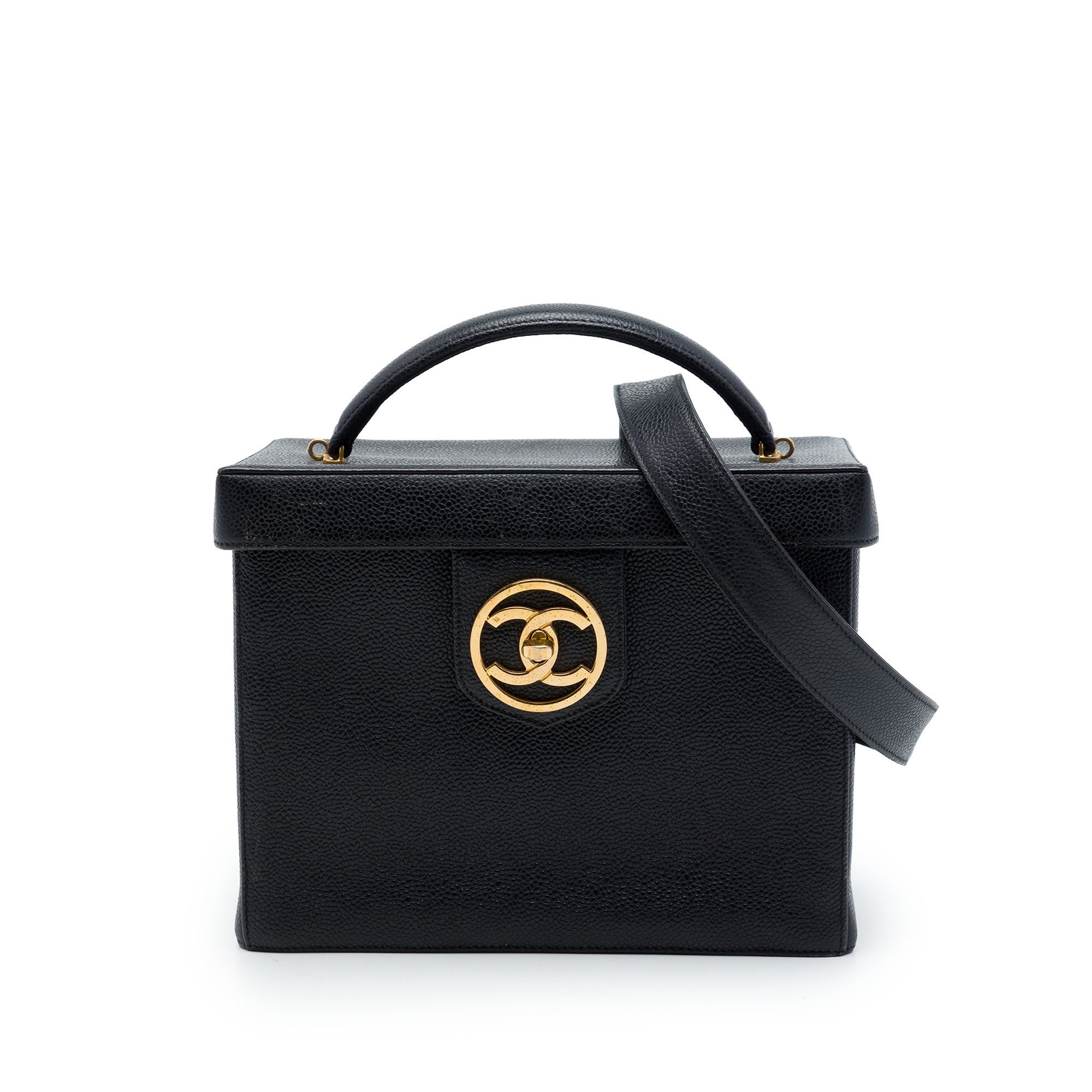 Vanity leather handbag