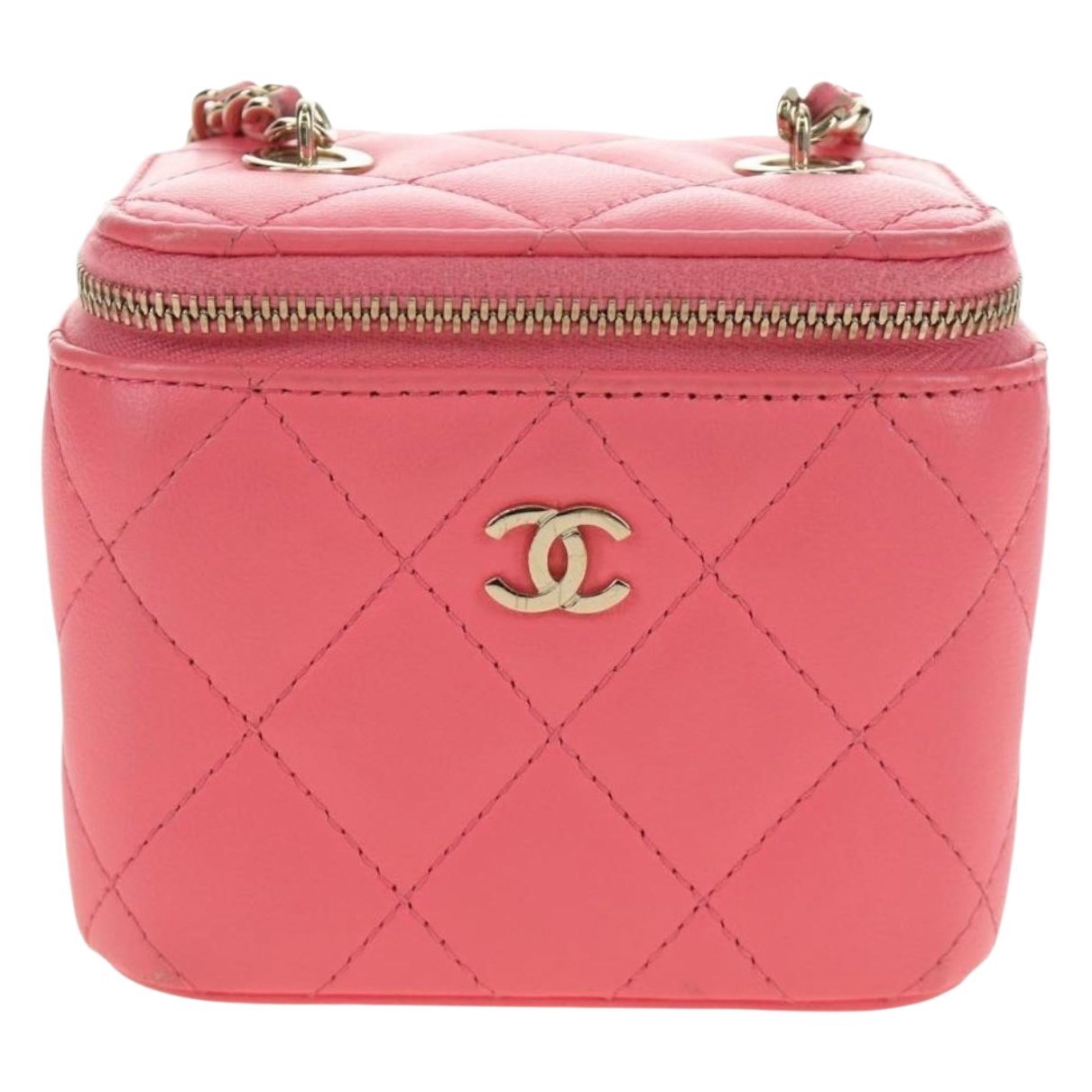 Vanity leather handbag