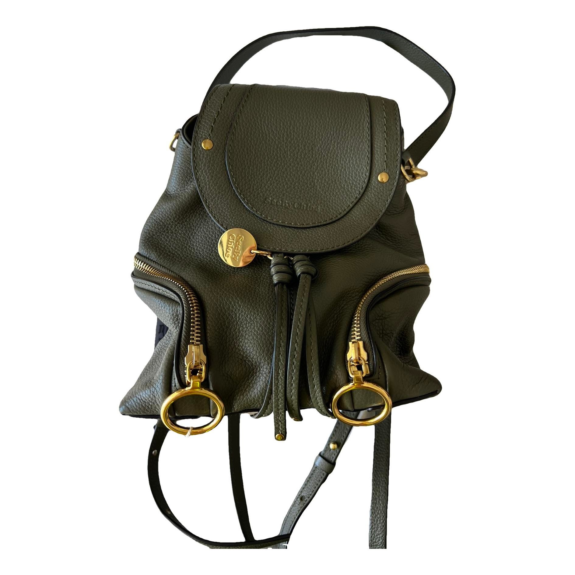 Leather backpack