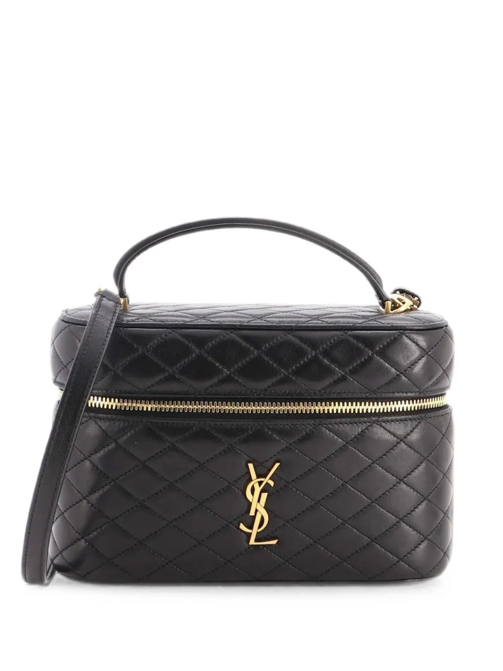 Gaby Zip Around Vanity Bag Quilted Leather Mini satchel