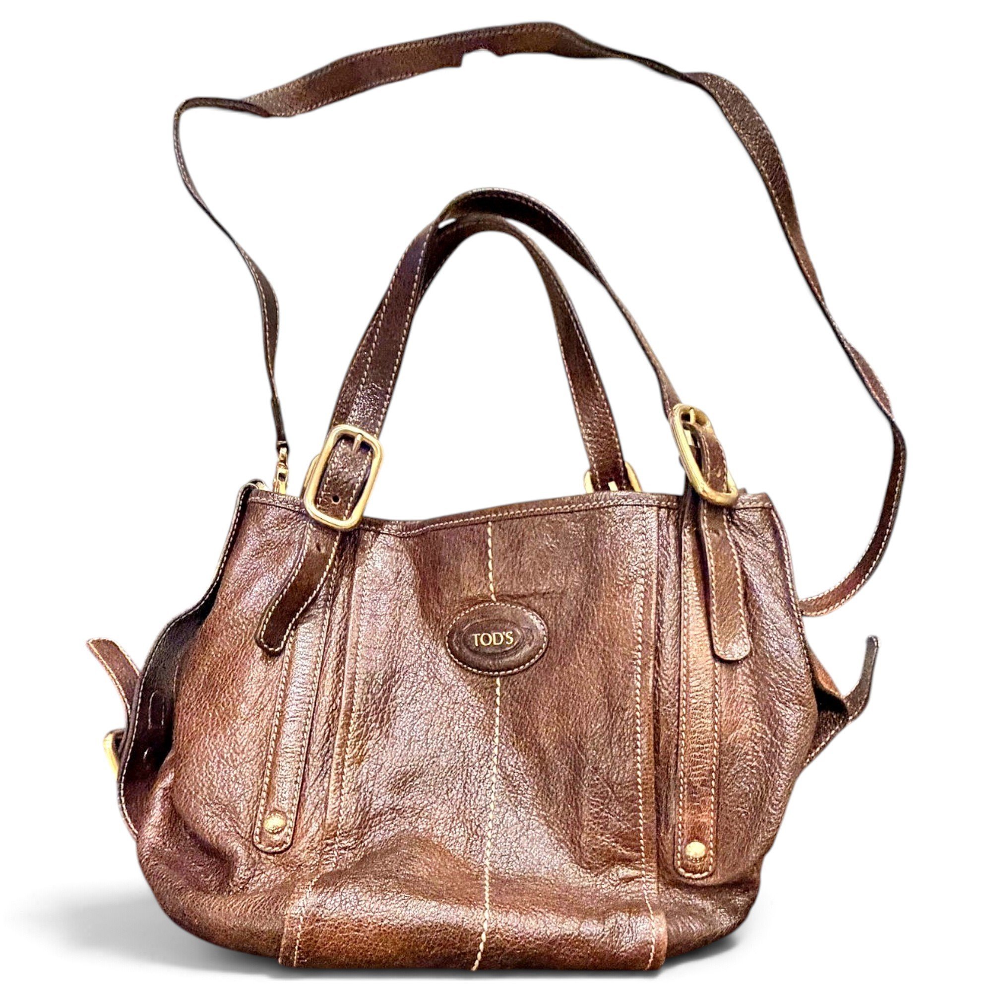 D Bag leather handbag