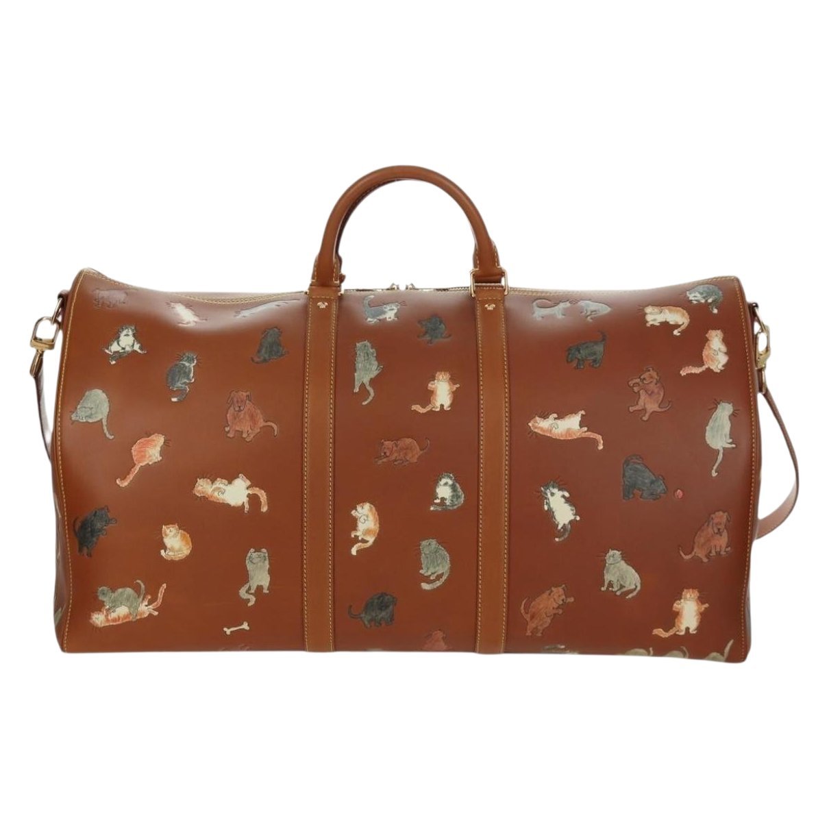 Keepall leather travel bag