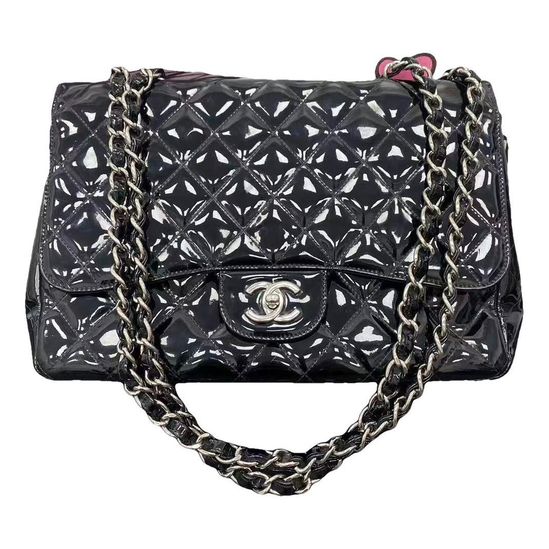 Patent leather handbag